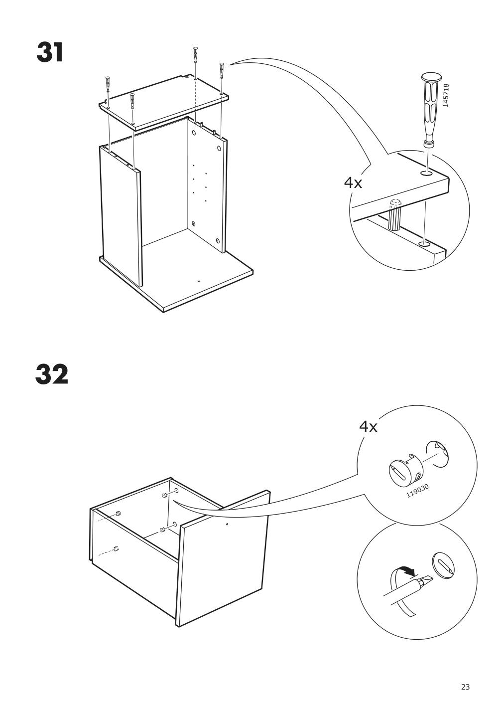 Assembly instructions for IKEA Syvde dressing table white | Page 23 - IKEA SYVDE dressing table 804.307.46