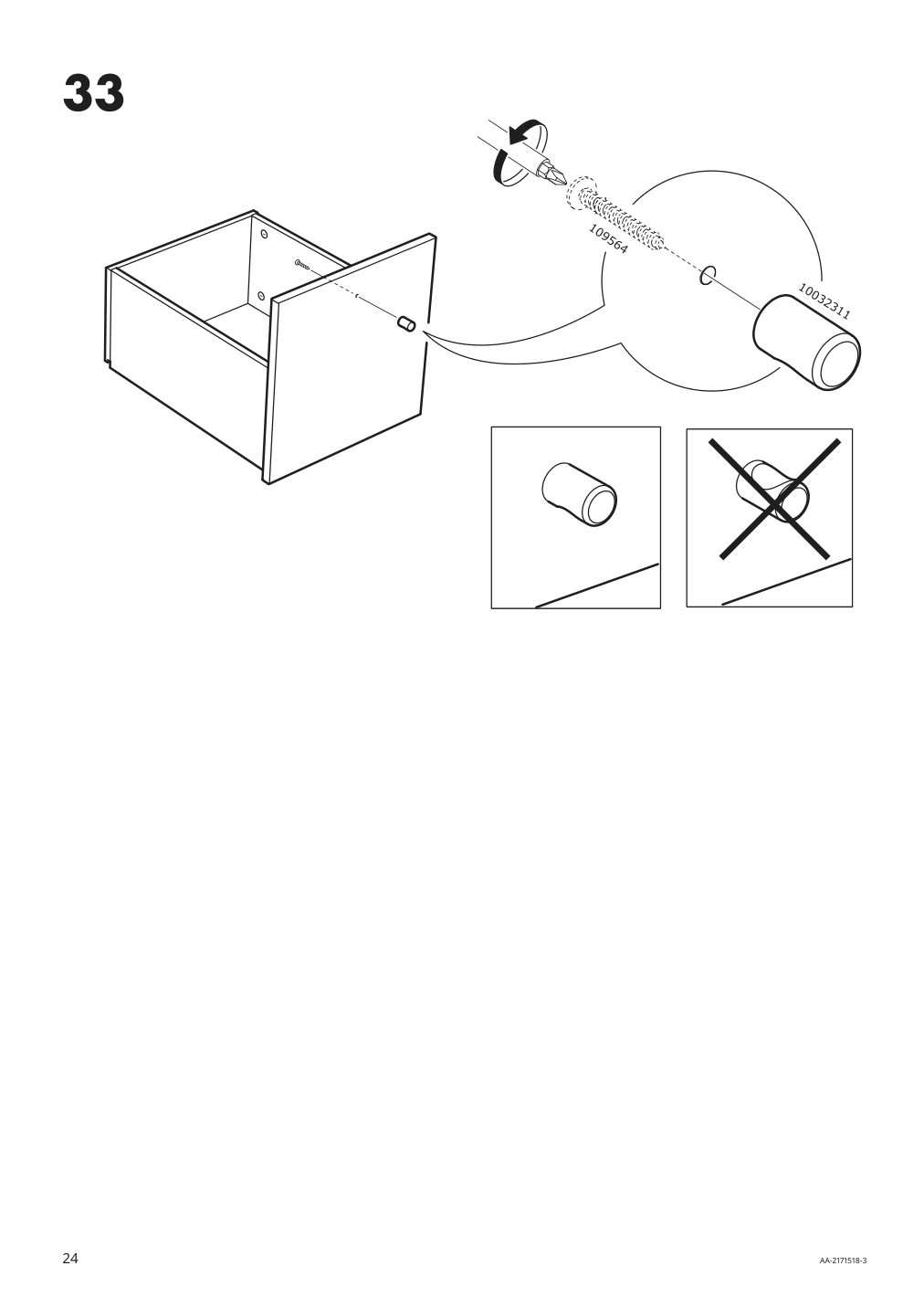 Assembly instructions for IKEA Syvde dressing table white | Page 24 - IKEA SYVDE dressing table 804.307.46