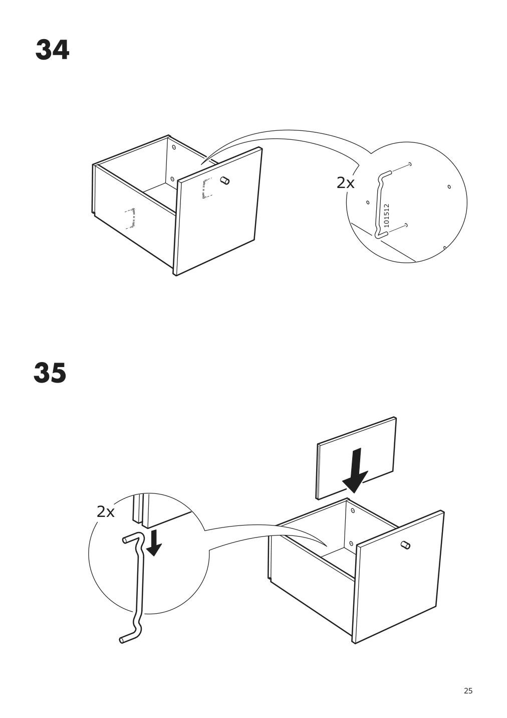 Assembly instructions for IKEA Syvde dressing table white | Page 25 - IKEA SYVDE dressing table 804.307.46