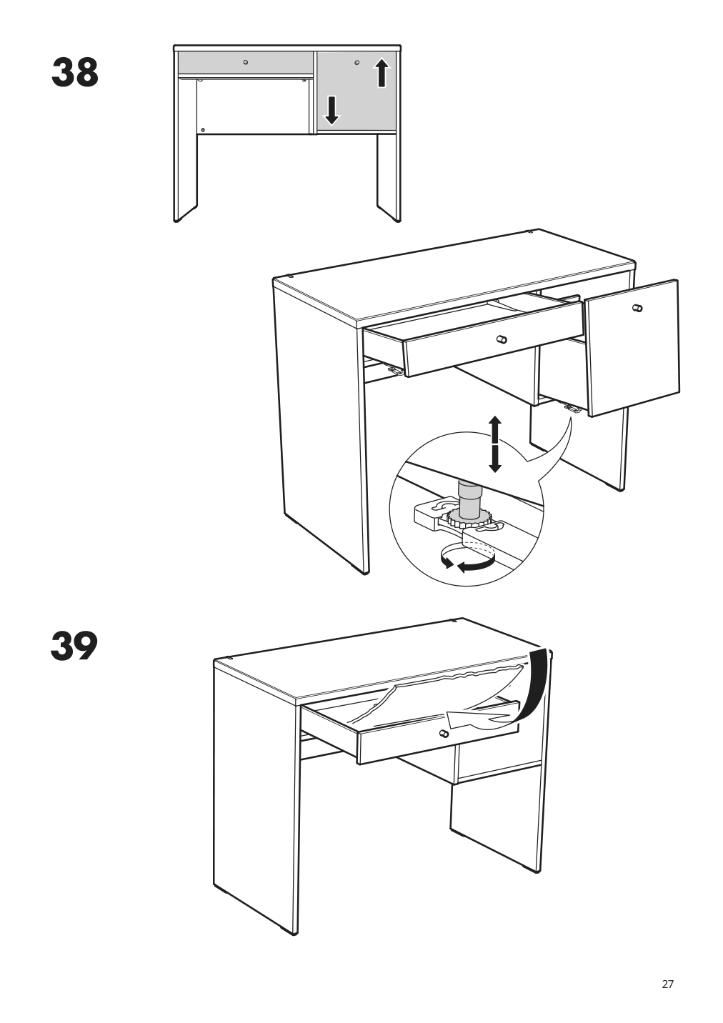 Assembly instructions for IKEA Syvde dressing table white | Page 27 - IKEA SYVDE dressing table 804.307.46