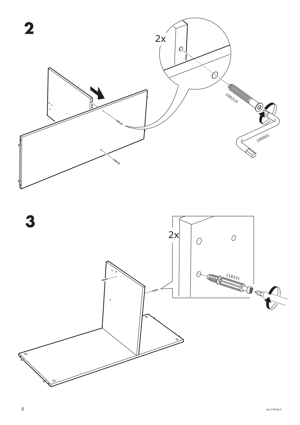 Assembly instructions for IKEA Syvde dressing table white | Page 6 - IKEA SYVDE dressing table 804.307.46