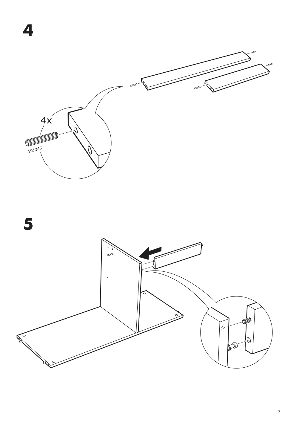 Assembly instructions for IKEA Syvde dressing table white | Page 7 - IKEA SYVDE dressing table 804.307.46