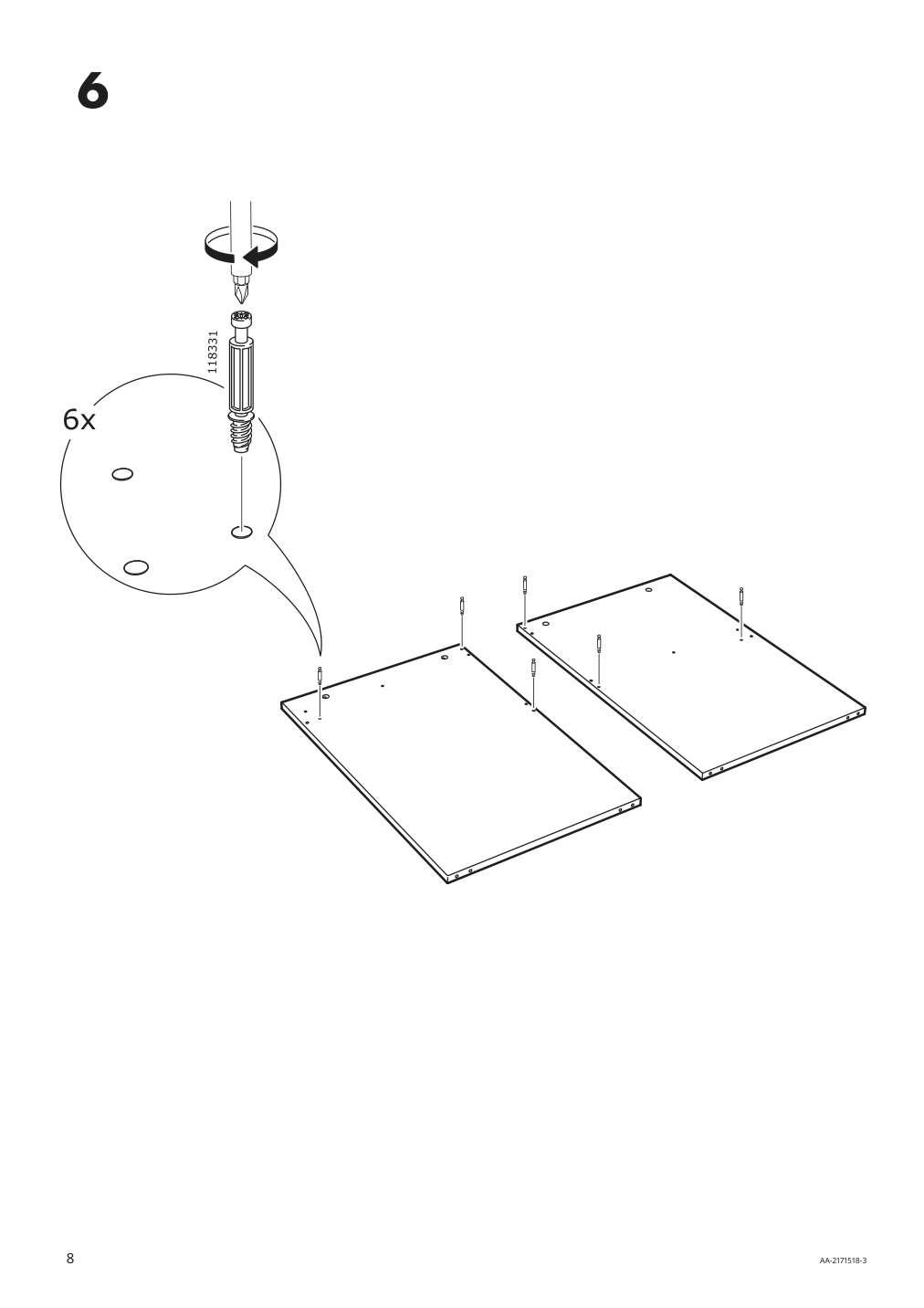 Assembly instructions for IKEA Syvde dressing table white | Page 8 - IKEA SYVDE dressing table 804.307.46