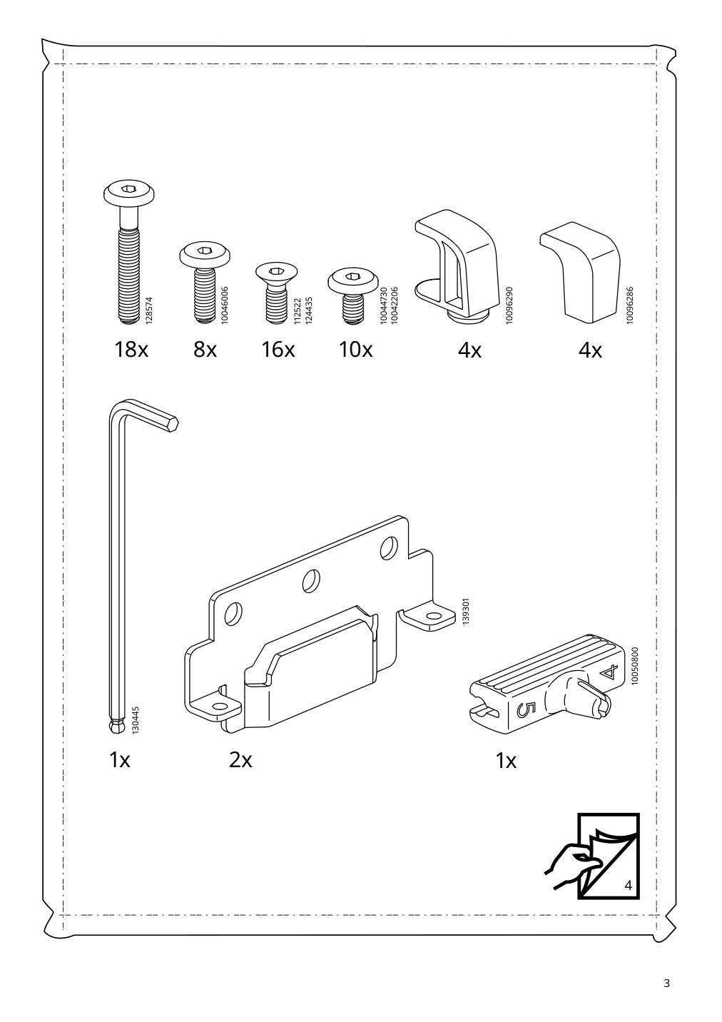 Assembly instructions for IKEA Taellasen upholstered bed frame kulsta gray green | Page 3 - IKEA TÄLLÅSEN upholstered bed frame 295.147.68