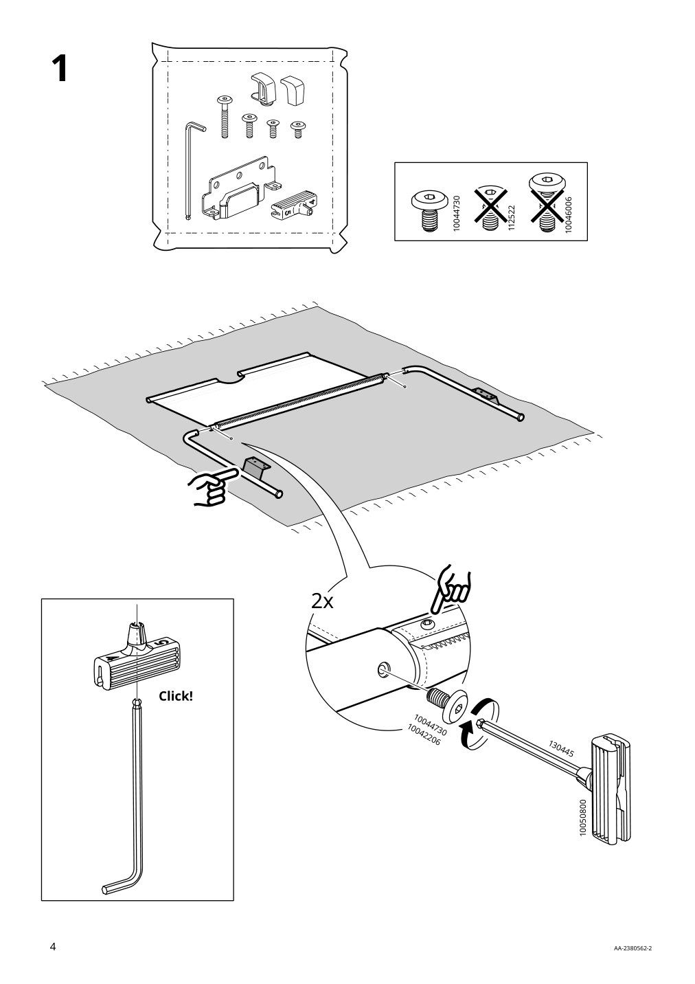 Assembly instructions for IKEA Taellasen upholstered bed frame kulsta gray green | Page 4 - IKEA TÄLLÅSEN upholstered bed frame 295.147.54