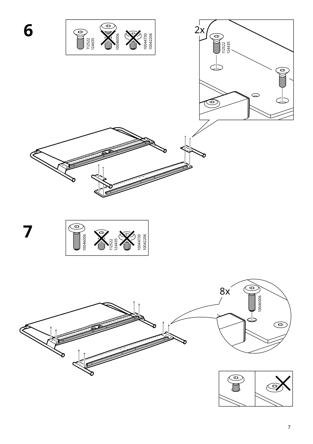 Assembly instructions for IKEA Taellasen upholstered bed frame kulsta gray green | Page 7 - IKEA TÄLLÅSEN upholstered bed frame 295.147.68