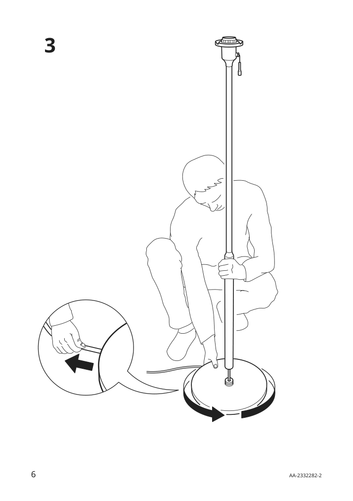 Assembly instructions for IKEA Taellbyn floor lamp nickel plated opal glass | Page 6 - IKEA TÄLLBYN floor lamp 404.377.40