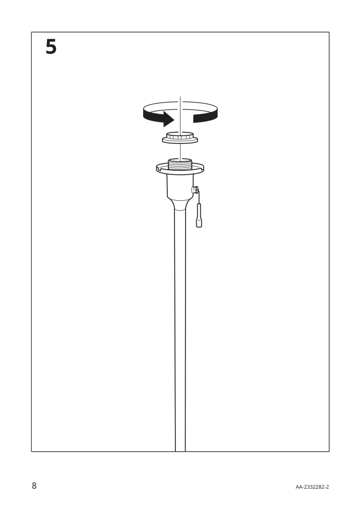 Assembly instructions for IKEA Taellbyn floor lamp nickel plated opal glass | Page 8 - IKEA TÄLLBYN floor lamp 404.377.40