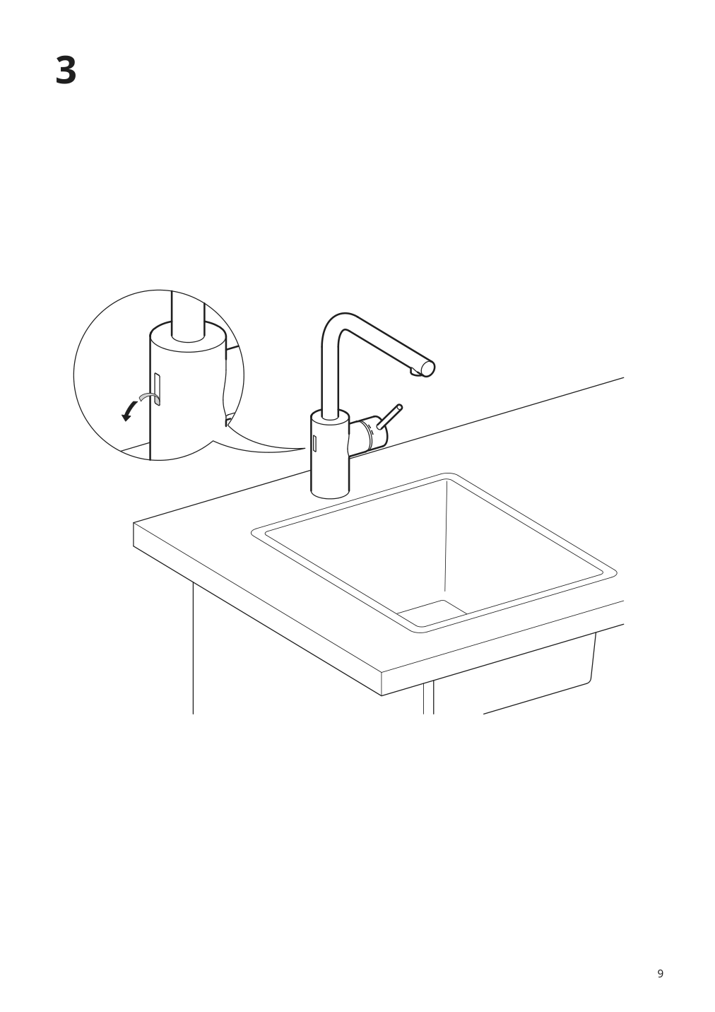 Assembly instructions for IKEA Taemnaren kitchen faucet w sensor stainless steel color | Page 9 - IKEA TÄMNAREN kitchen faucet w sensor 903.594.95