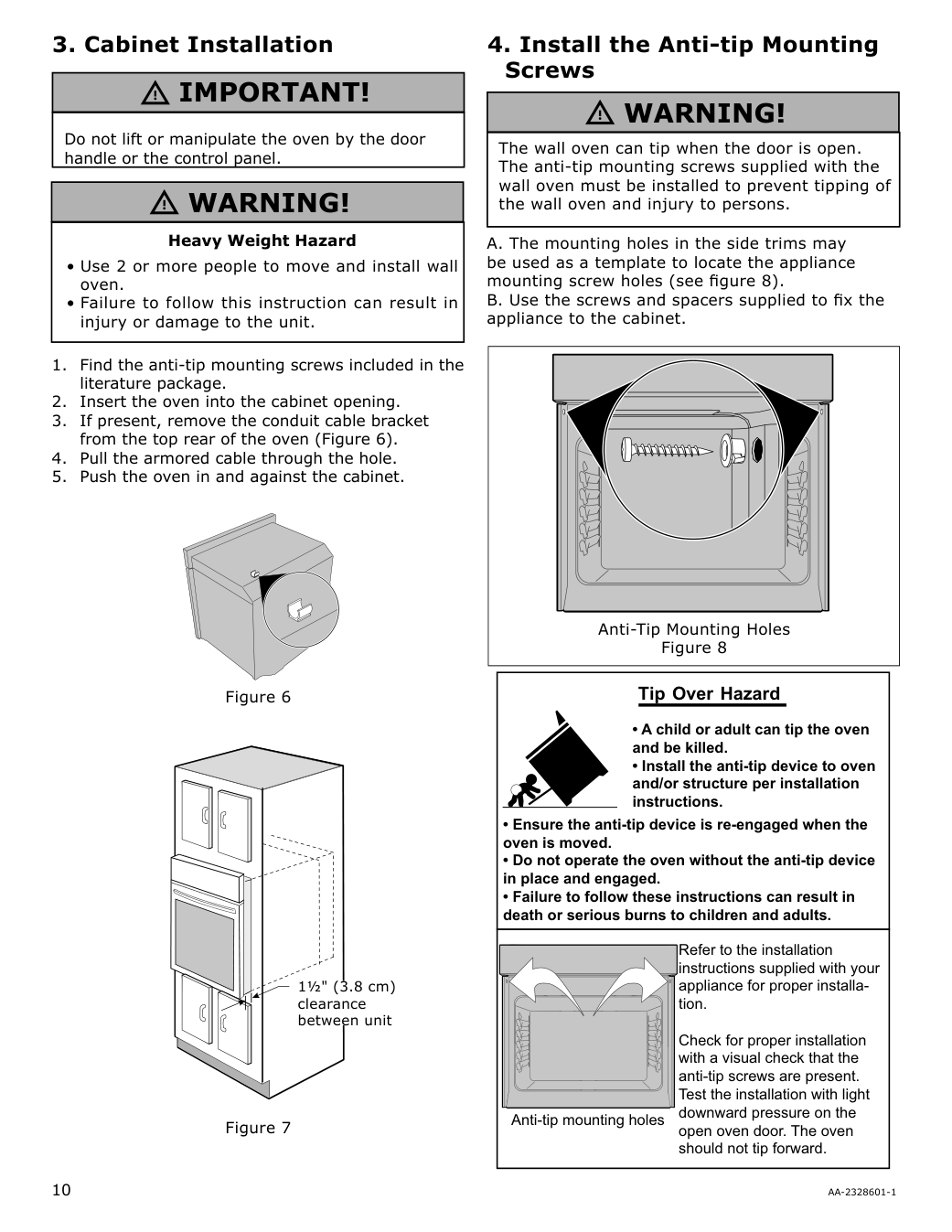 Assembly instructions for IKEA Taengby fan convection wall oven self clean stainless steel | Page 10 - IKEA TÄNGBY Fan Convection Wall Oven self-clean 405.405.44