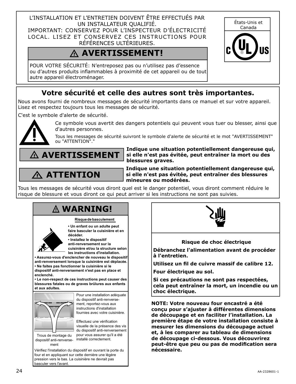 Assembly instructions for IKEA Taengby fan convection wall oven self clean stainless steel | Page 24 - IKEA TÄNGBY Fan Convection Wall Oven self-clean 405.405.44