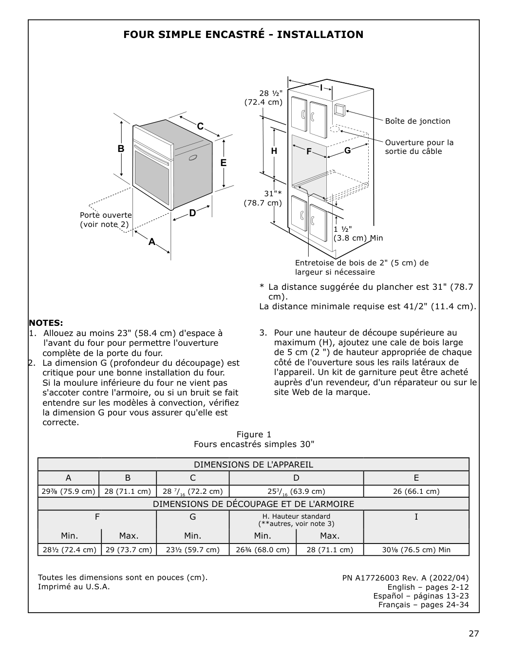 Assembly instructions for IKEA Taengby fan convection wall oven self clean stainless steel | Page 27 - IKEA TÄNGBY Fan Convection Wall Oven self-clean 405.405.44