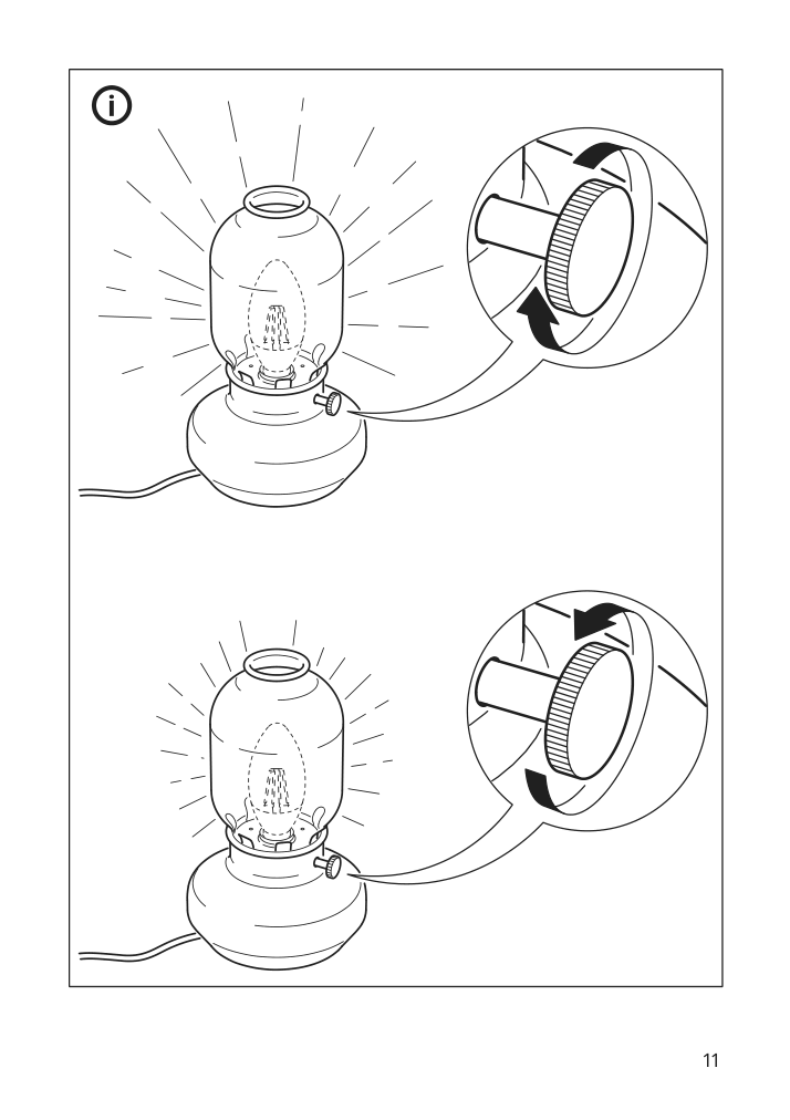 Assembly instructions for IKEA Taernaby table lamp dimmable beige | Page 11 - IKEA TÄRNABY table lamp 605.080.72