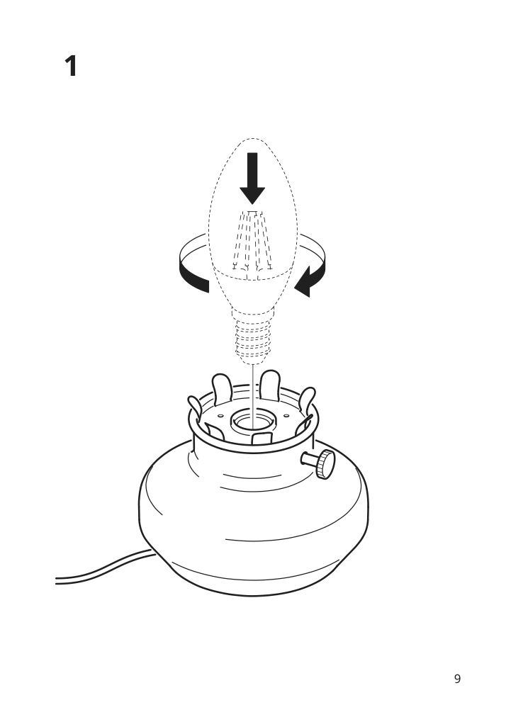 Assembly instructions for IKEA Taernaby table lamp dimmable beige | Page 9 - IKEA TÄRNABY table lamp 605.080.72