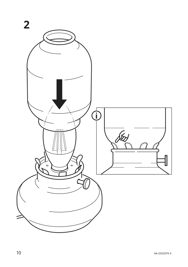 Assembly instructions for IKEA Taernaby table lamp with led bulb dimmable anthracite | Page 10 - IKEA TÄRNABY table lamp with LED bulb 603.238.94