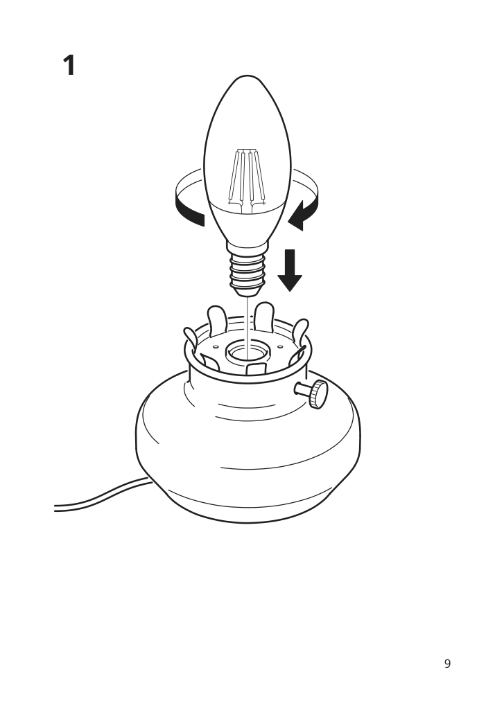 Assembly instructions for IKEA Taernaby table lamp with led bulb dimmable anthracite | Page 9 - IKEA TÄRNABY table lamp with LED bulb 603.238.94