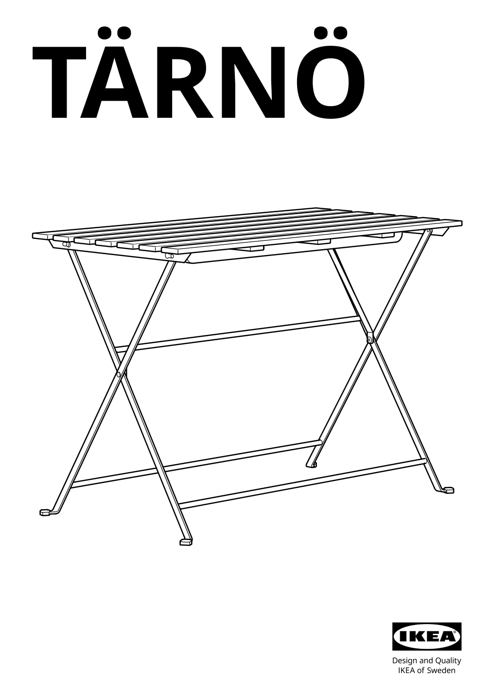 Assembly instructions for IKEA Taernoe table outdoor black light brown stained | Page 1 - IKEA TÄRNÖ table and 4 chairs, outdoor 293.937.09