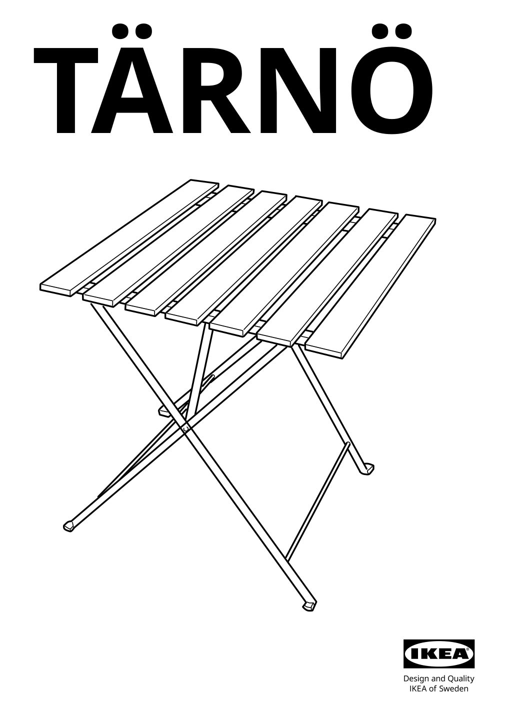 Assembly instructions for IKEA Taernoe table outdoor white green | Page 1 - IKEA TÄRNÖ table, outdoor 705.309.54