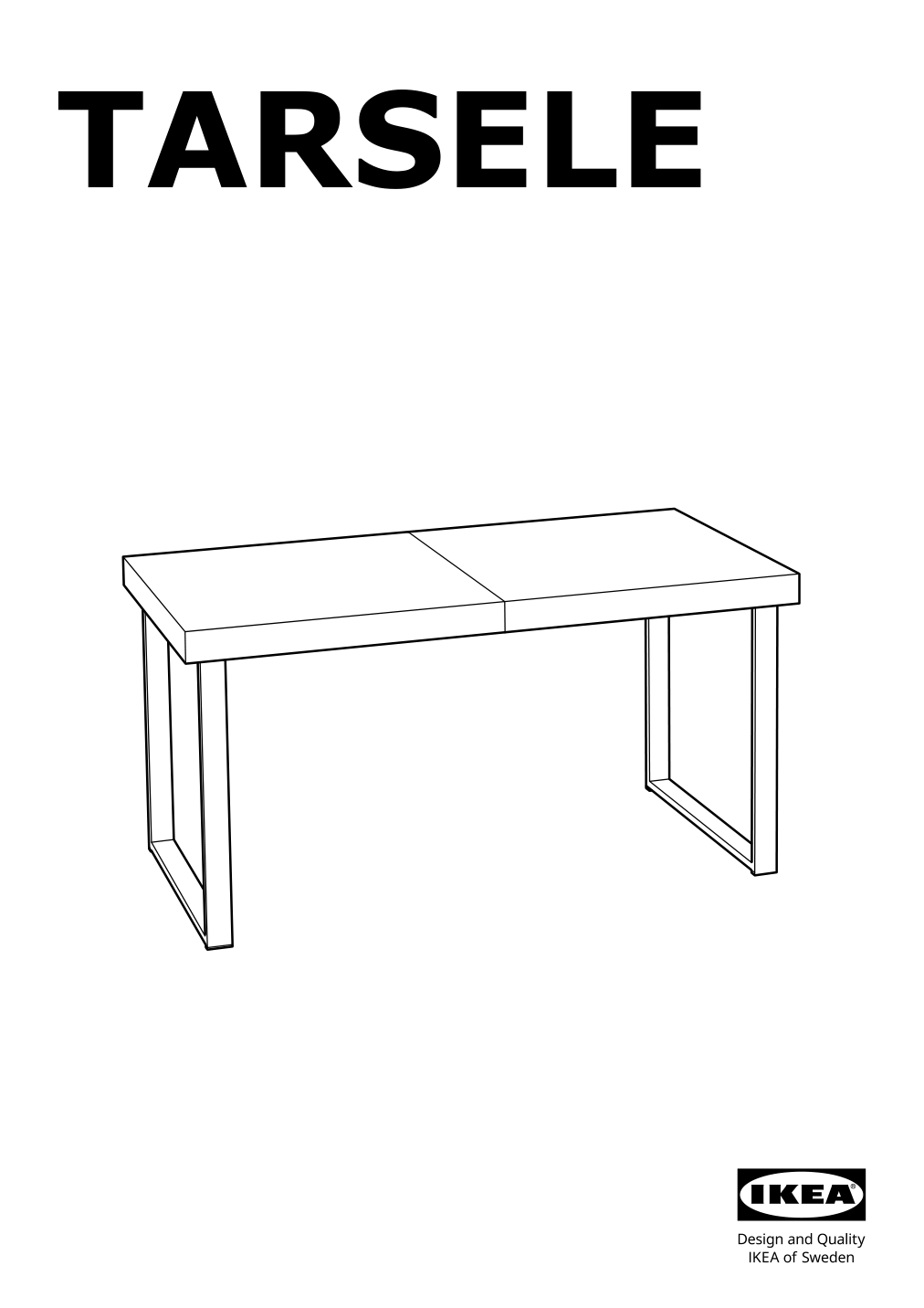 Assembly instructions for IKEA Tarsele extendable table oak veneer black | Page 1 - IKEA TARSELE extendable table 705.813.59