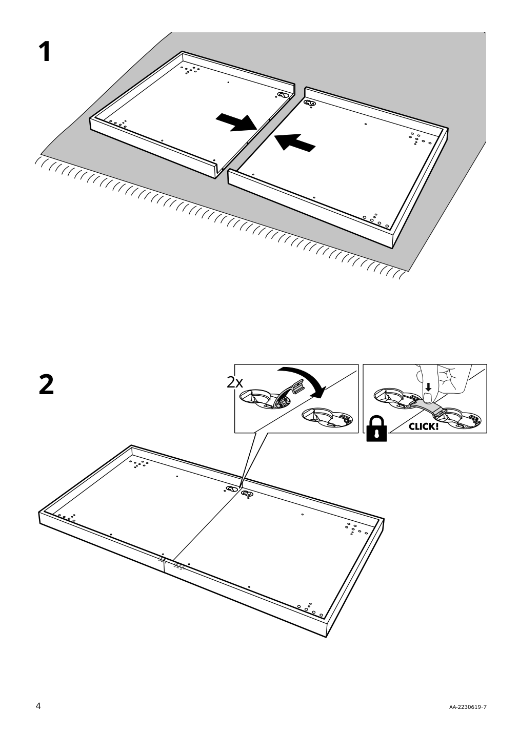 Assembly instructions for IKEA Tarsele extendable table oak veneer black | Page 4 - IKEA TARSELE extendable table 705.813.59