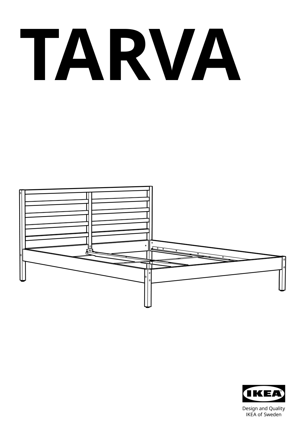 Assembly instructions for IKEA Tarva bed frame pine | Page 1 - IKEA TARVA bed frame 690.024.26