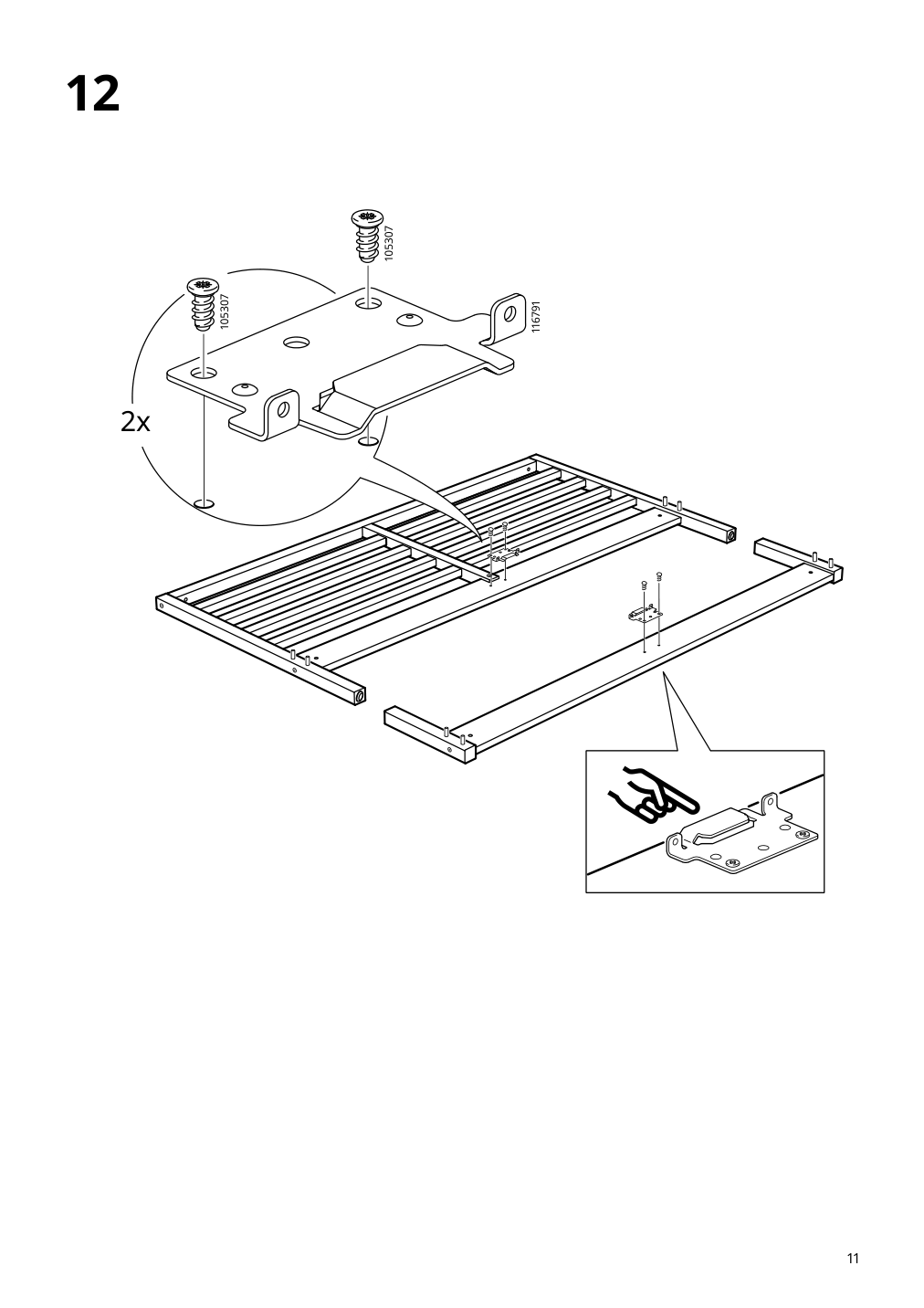 Assembly instructions for IKEA Tarva bed frame pine | Page 11 - IKEA TARVA bed frame 699.292.33