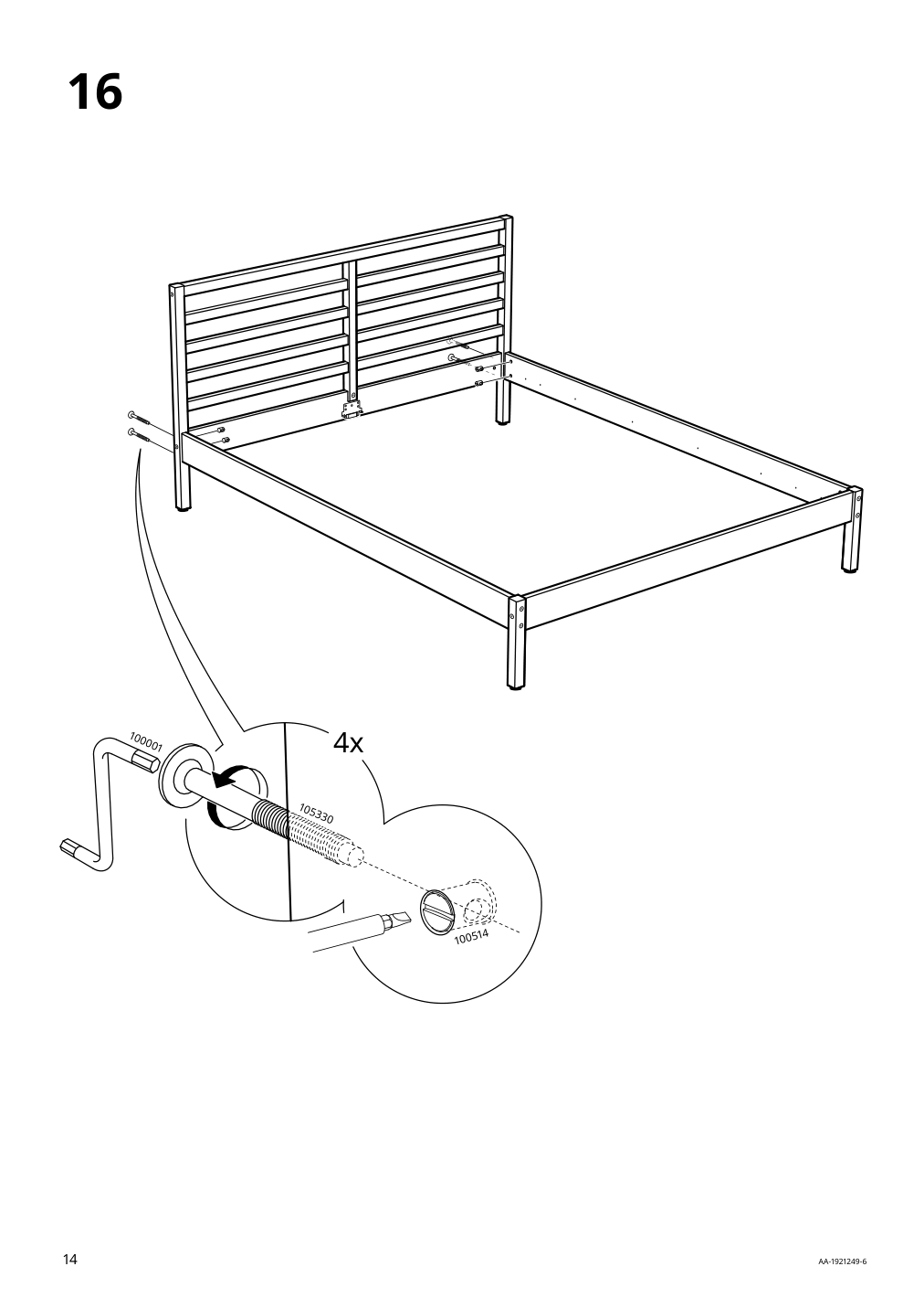 Assembly instructions for IKEA Tarva bed frame pine | Page 14 - IKEA TARVA bed frame 690.024.26