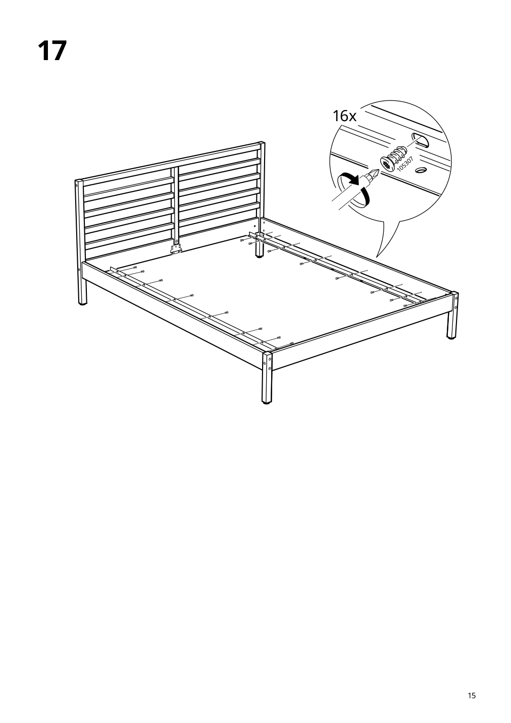 Assembly instructions for IKEA Tarva bed frame pine | Page 15 - IKEA TARVA bed frame 690.024.26