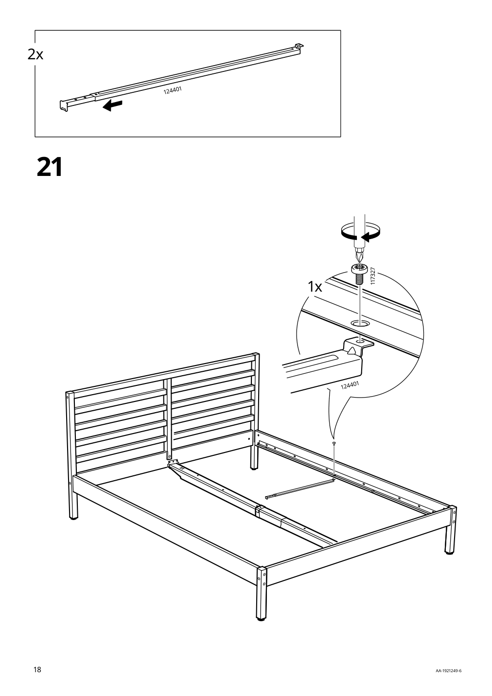 Assembly instructions for IKEA Tarva bed frame pine | Page 18 - IKEA TARVA bed frame 690.024.26