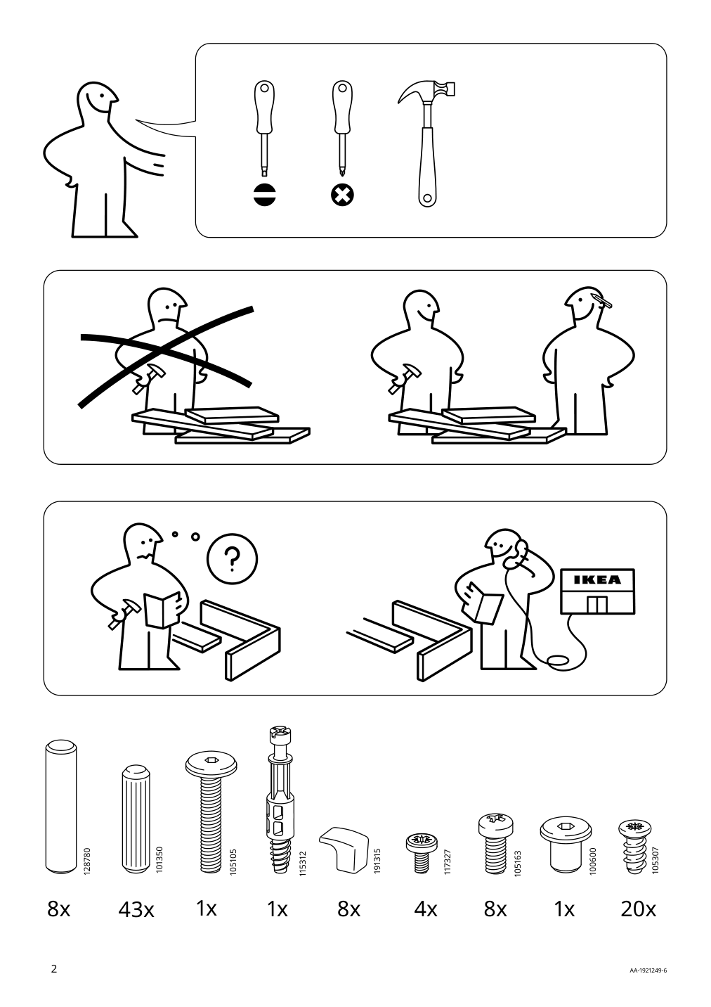 Assembly instructions for IKEA Tarva bed frame pine | Page 2 - IKEA TARVA bed frame 690.024.26