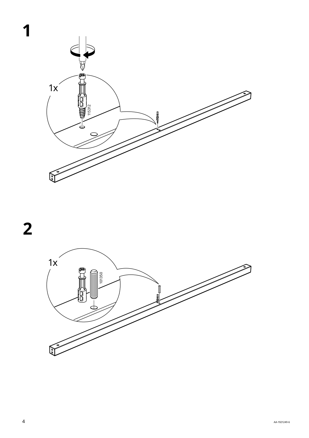 Assembly instructions for IKEA Tarva bed frame pine | Page 4 - IKEA TARVA bed frame 699.292.33