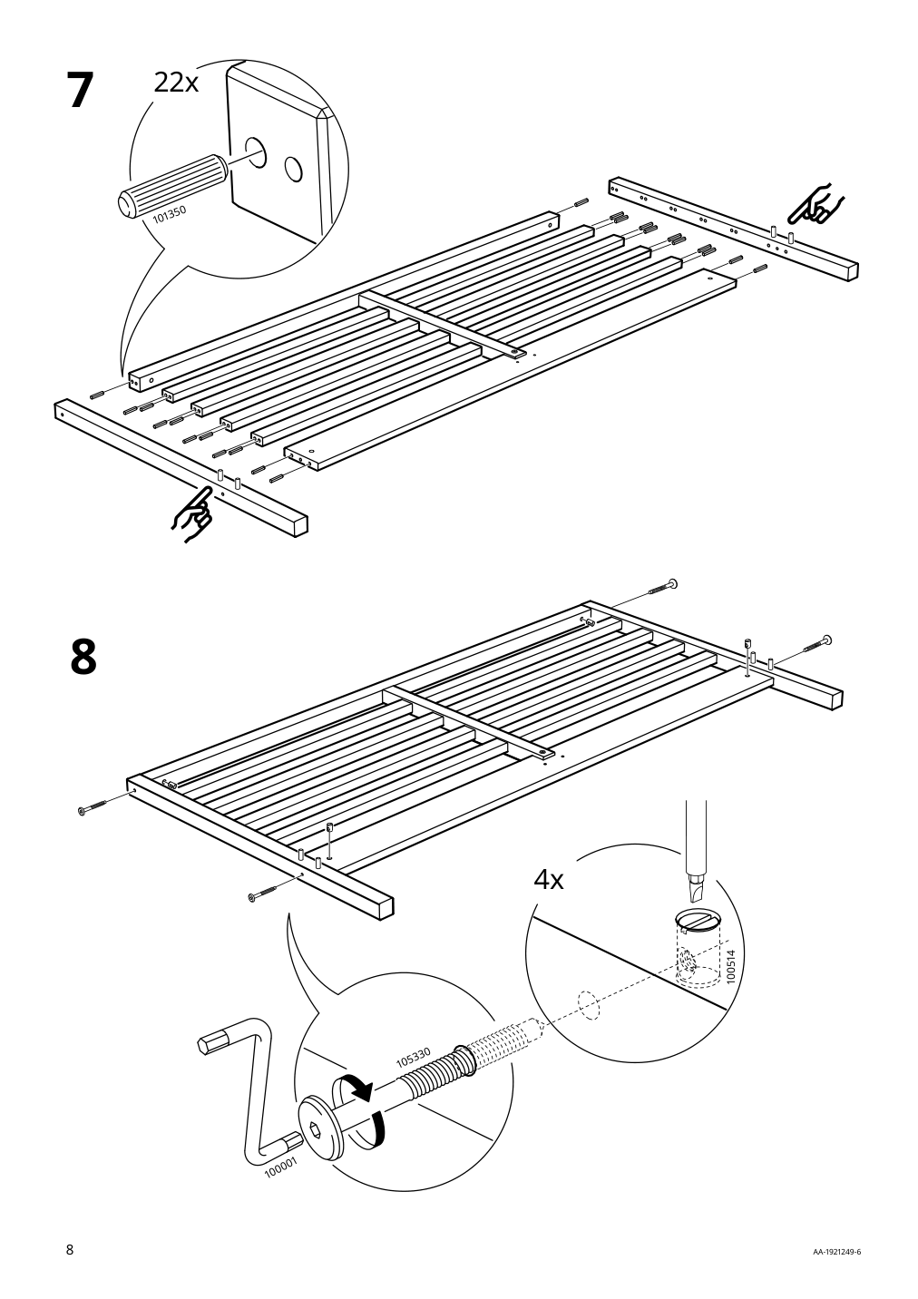 Assembly instructions for IKEA Tarva bed frame pine | Page 8 - IKEA TARVA bed frame 690.024.26