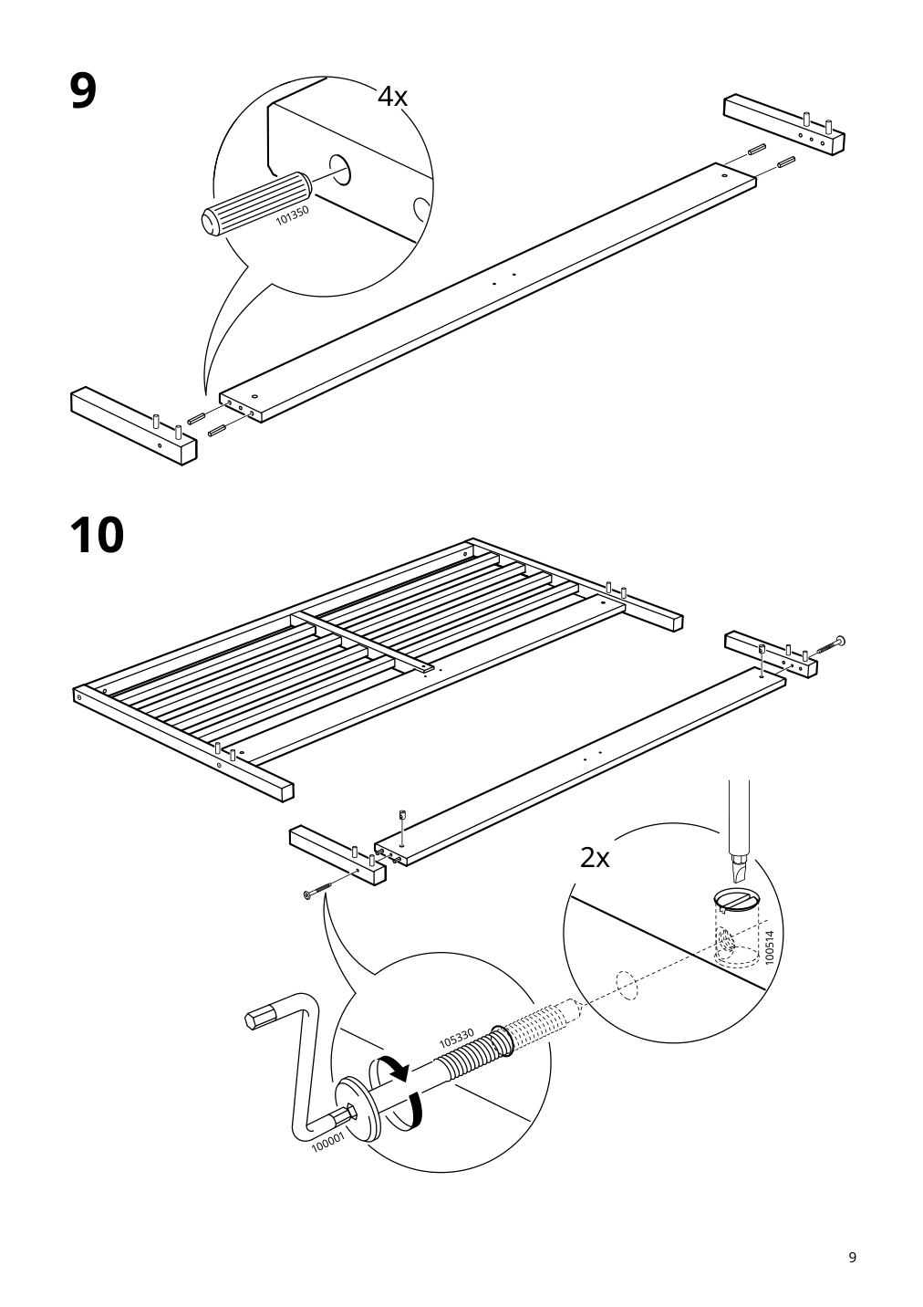 Assembly instructions for IKEA Tarva bed frame pine | Page 9 - IKEA TARVA bed frame 699.292.33