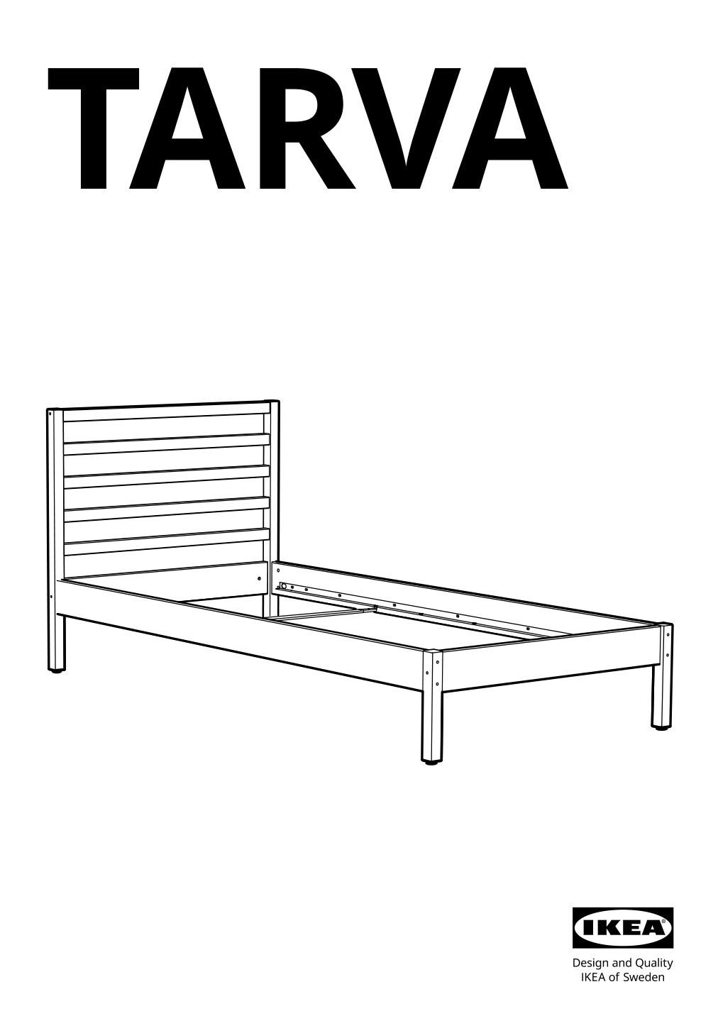 Assembly instructions for IKEA Tarva bed frame pine | Page 1 - IKEA TARVA bed frame 890.095.68