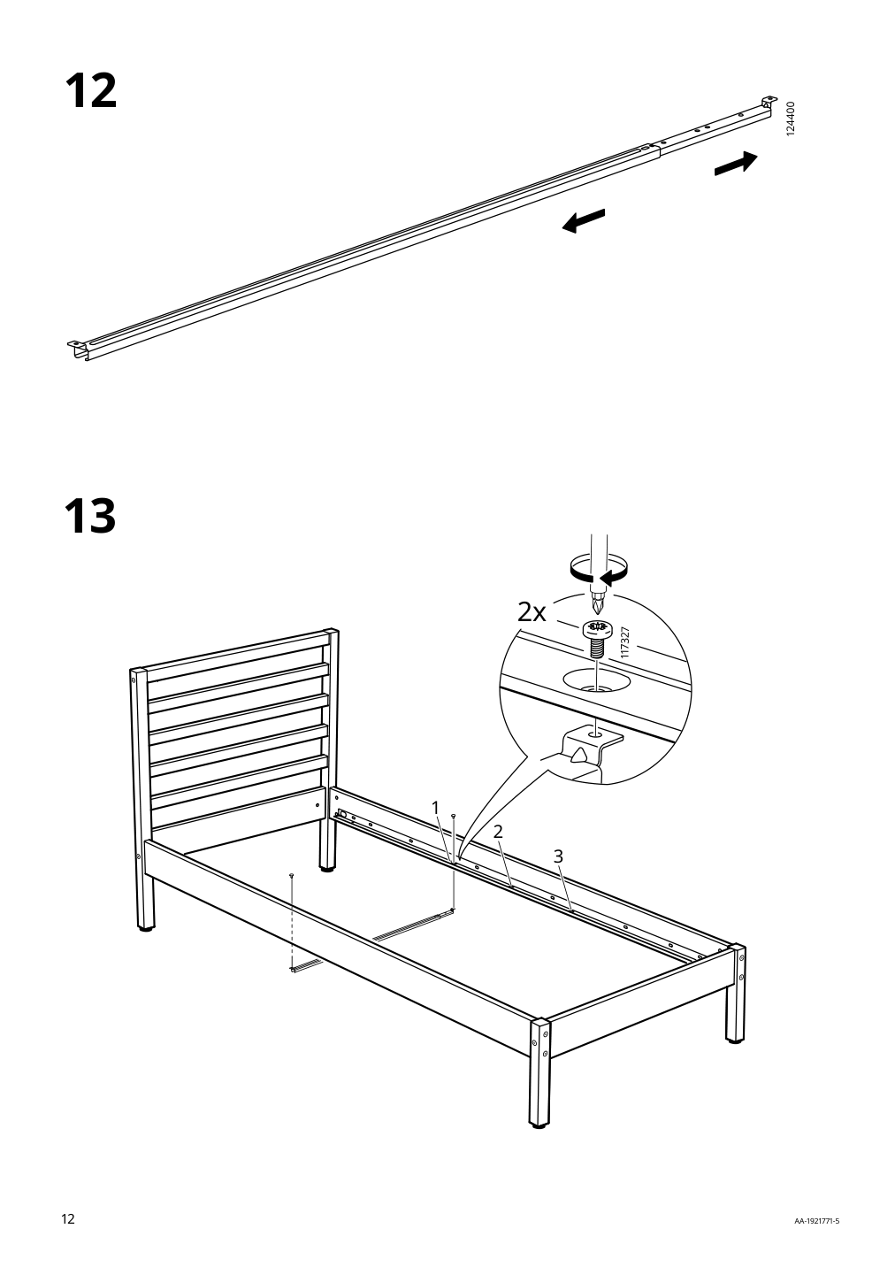 Assembly instructions for IKEA Tarva bed frame pine | Page 12 - IKEA TARVA bed frame 302.612.70