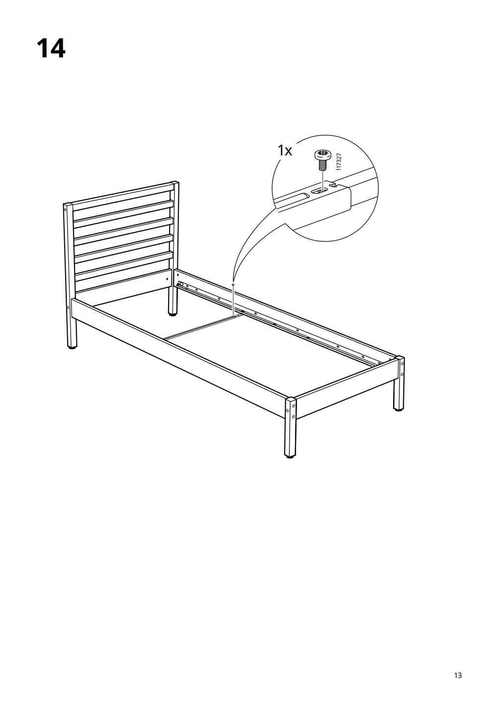 Assembly instructions for IKEA Tarva bed frame pine | Page 13 - IKEA TARVA bed frame 302.612.70