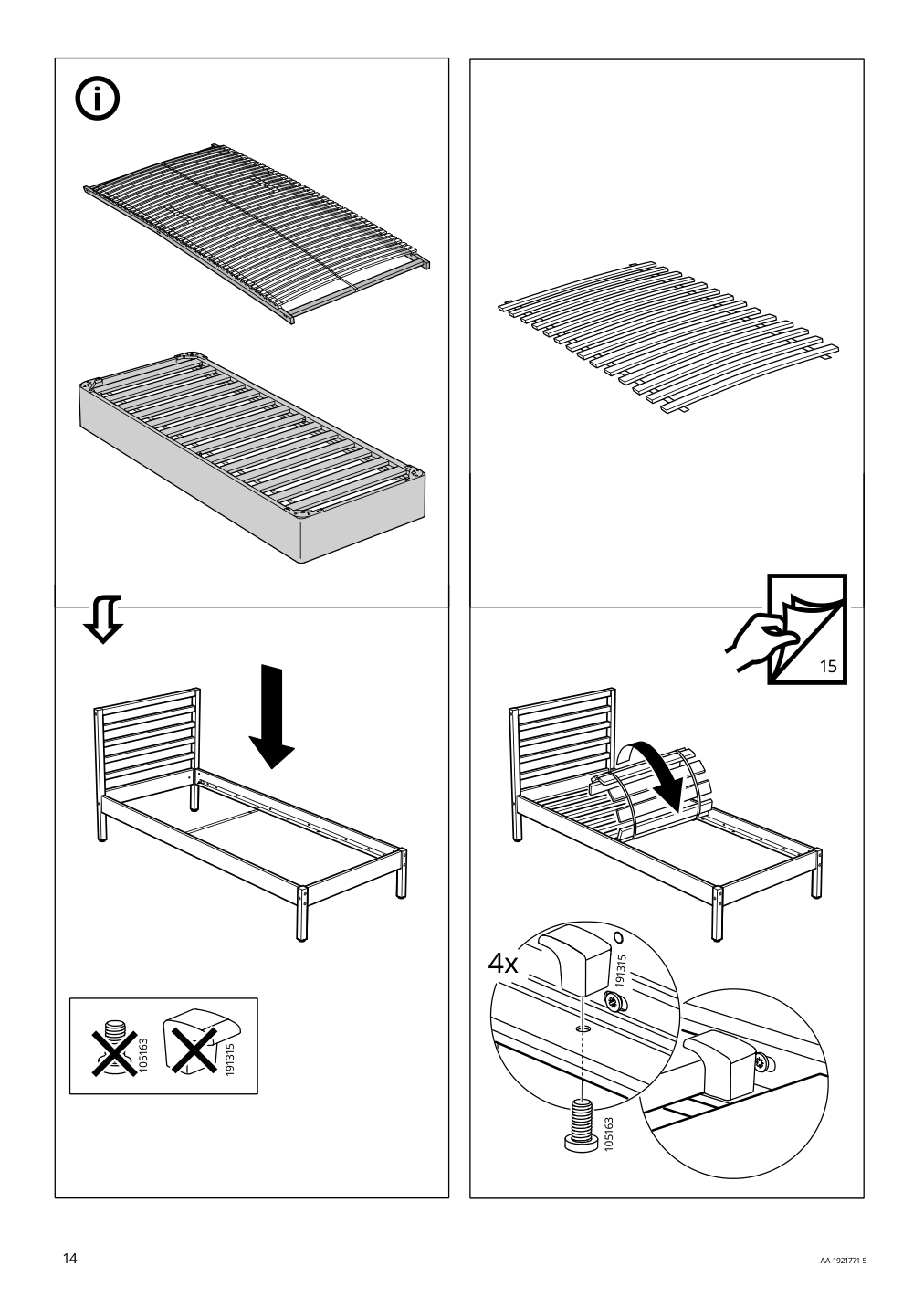 Assembly instructions for IKEA Tarva bed frame pine | Page 14 - IKEA TARVA bed frame 302.612.70