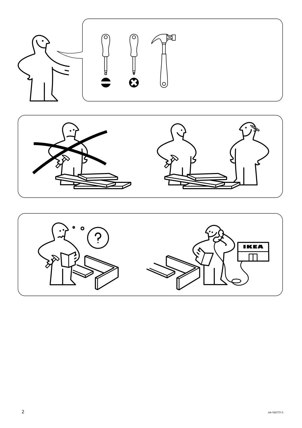 Assembly instructions for IKEA Tarva bed frame pine | Page 2 - IKEA TARVA bed frame 302.612.70