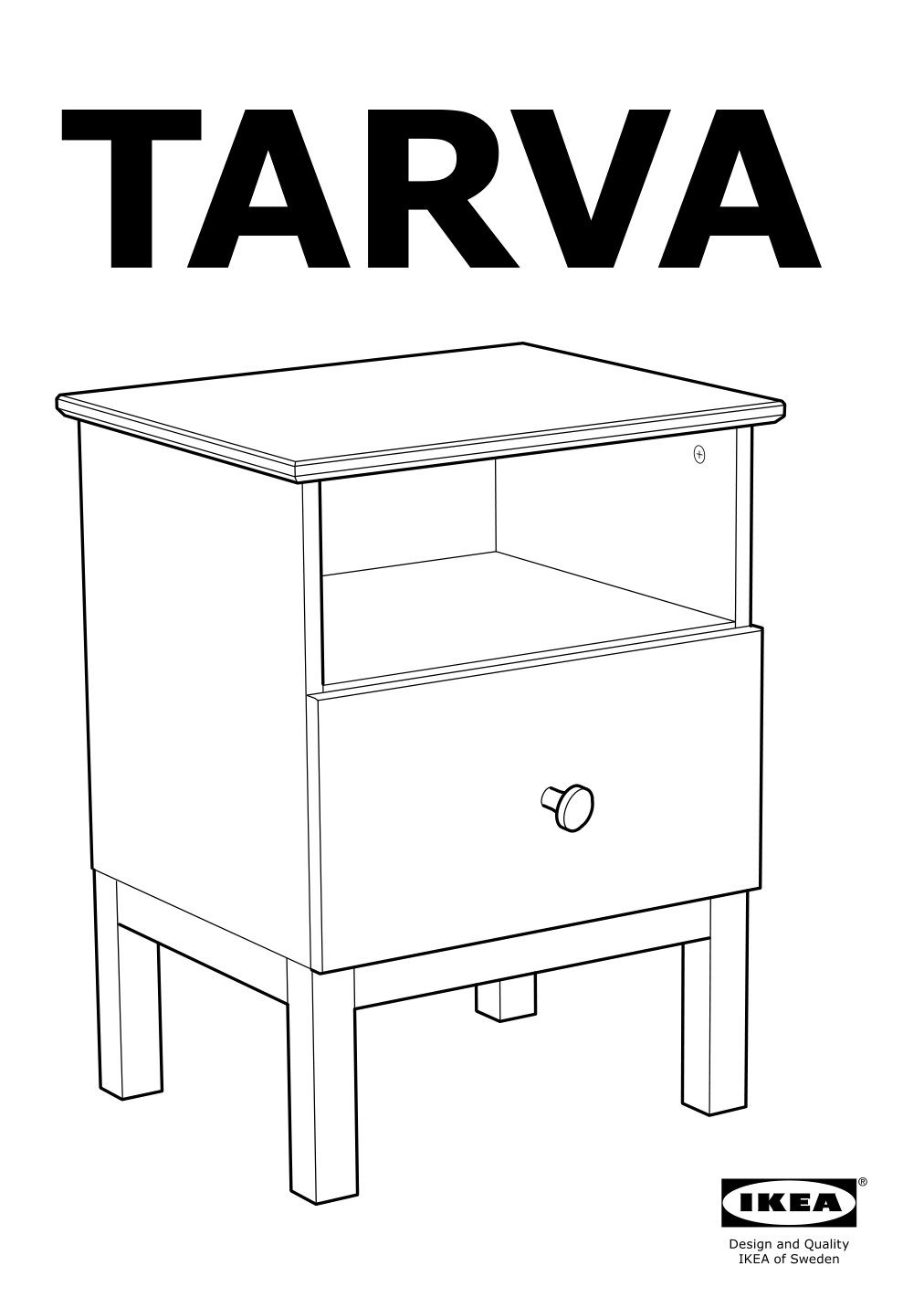 Assembly instructions for IKEA Tarva nightstand pine | Page 1 - IKEA TARVA nightstand 502.196.09