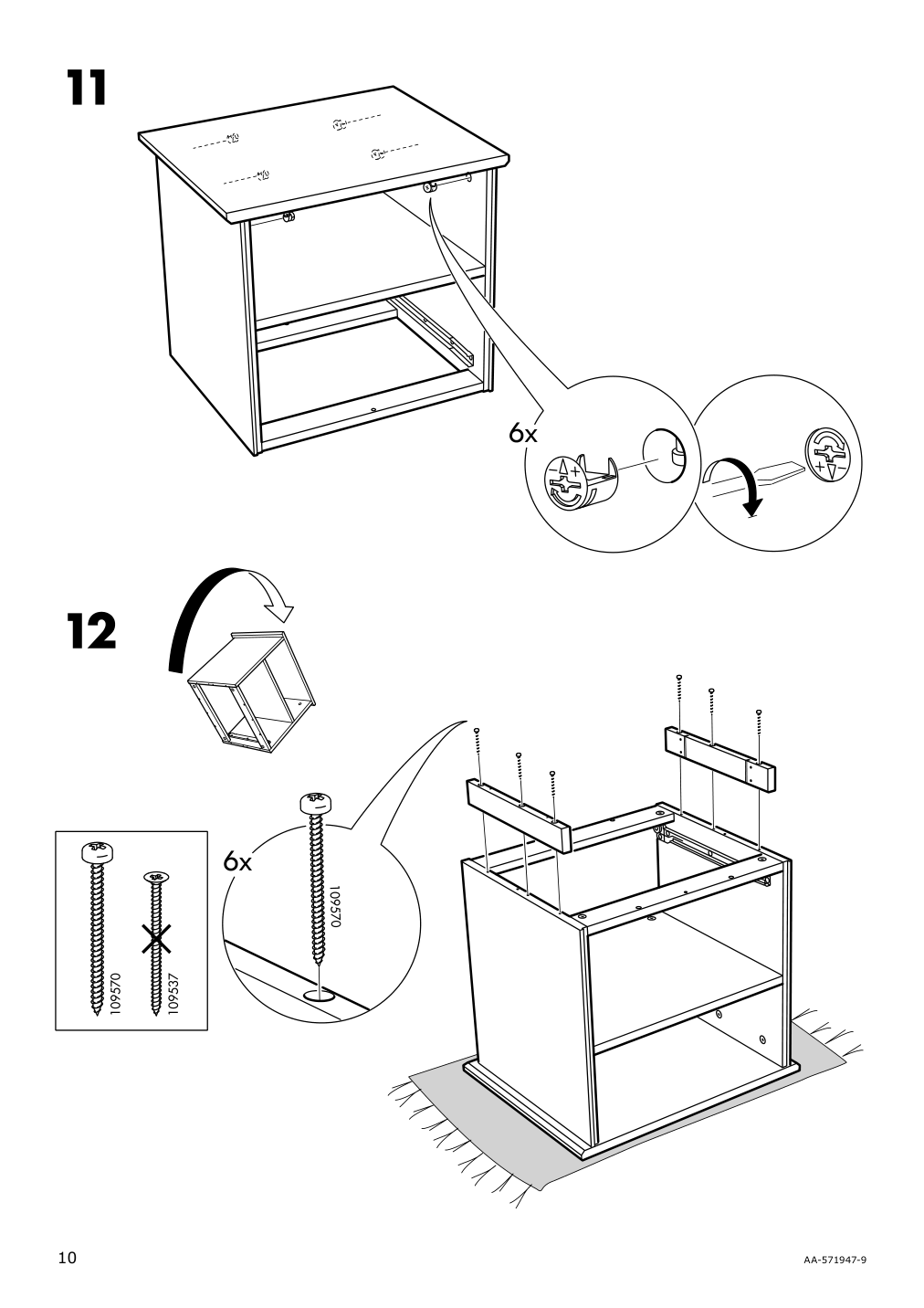 Assembly instructions for IKEA Tarva nightstand pine | Page 10 - IKEA TARVA nightstand 502.196.09