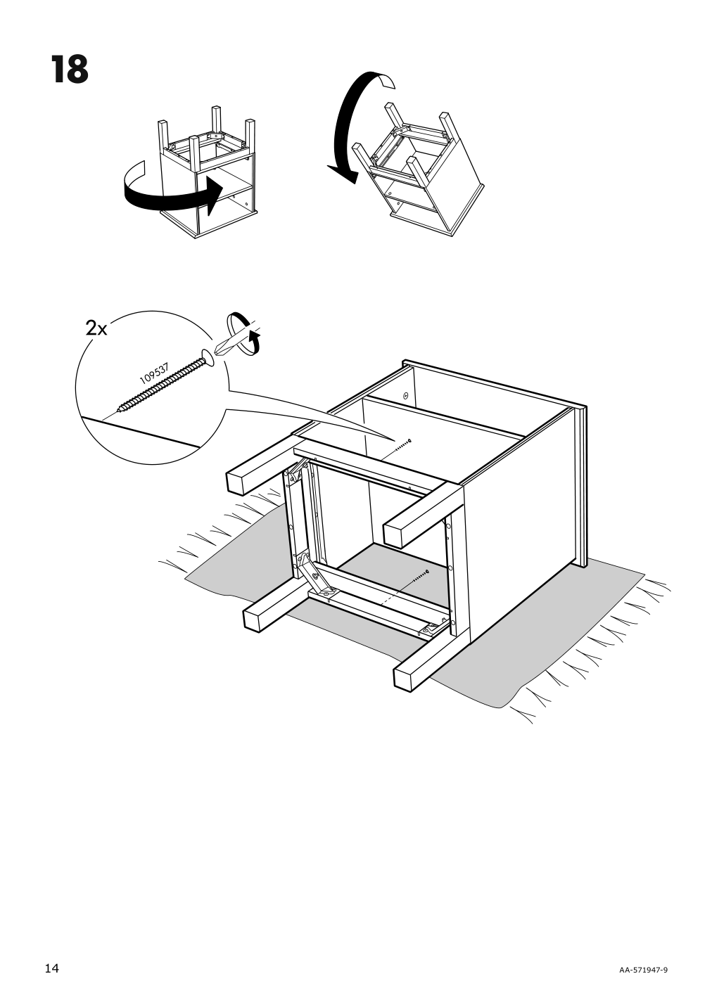 Assembly instructions for IKEA Tarva nightstand pine | Page 14 - IKEA TARVA nightstand 502.196.09