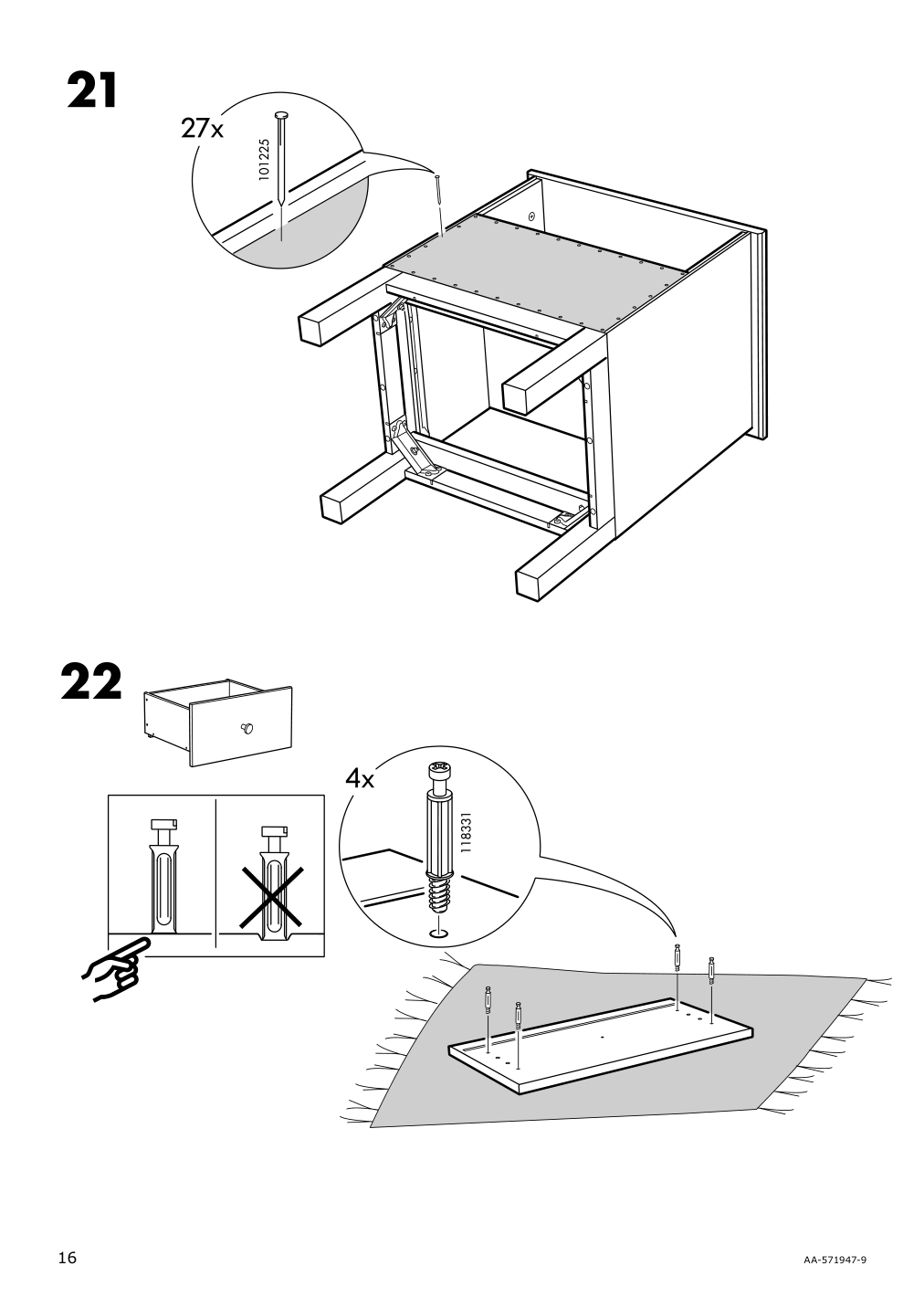 Assembly instructions for IKEA Tarva nightstand pine | Page 16 - IKEA TARVA nightstand 502.196.09