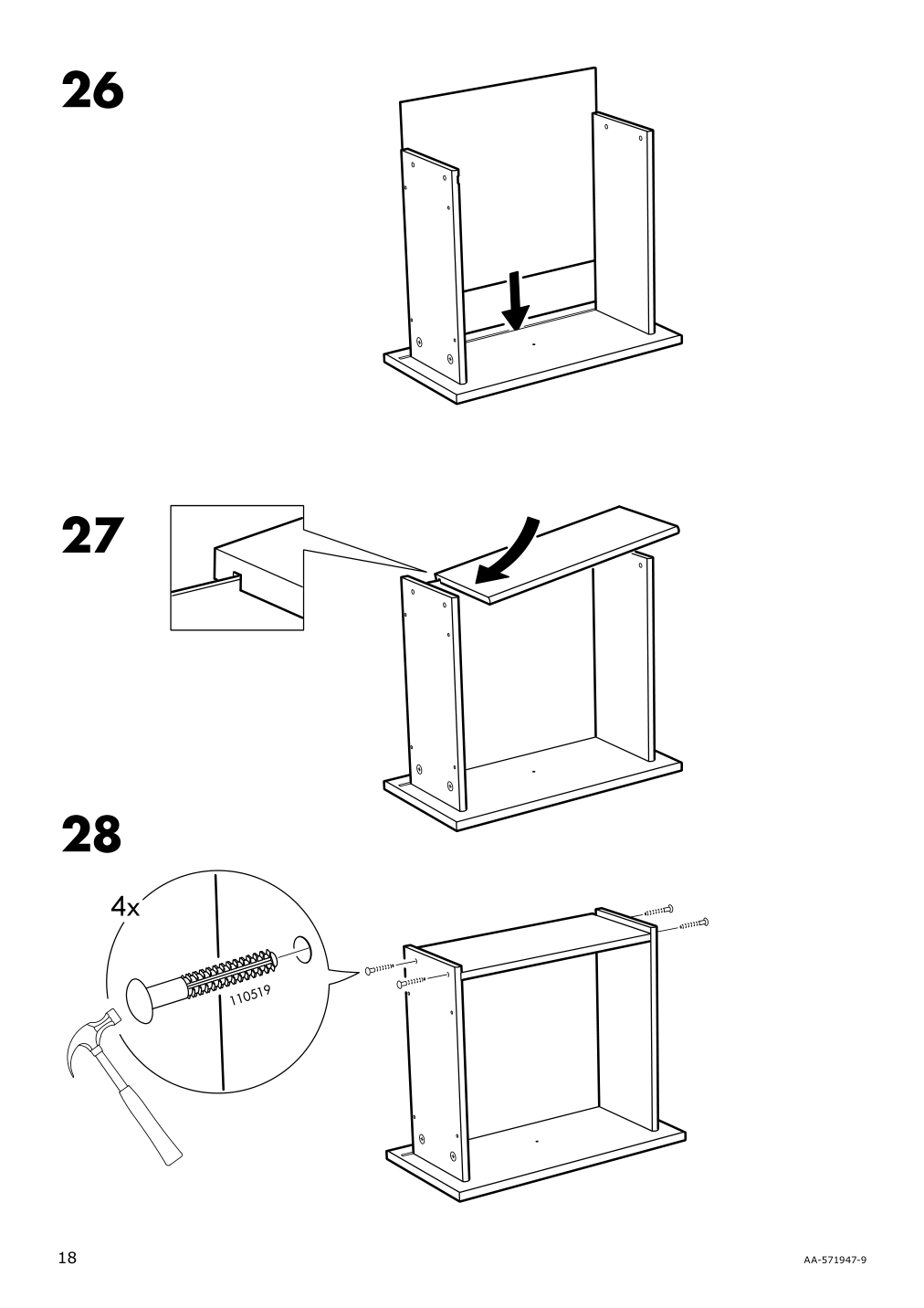 Assembly instructions for IKEA Tarva nightstand pine | Page 18 - IKEA TARVA nightstand 502.196.09