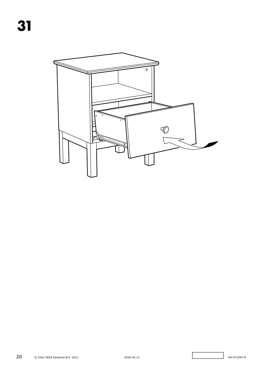 Assembly instructions for IKEA Tarva nightstand pine | Page 20 - IKEA TARVA nightstand 502.196.09