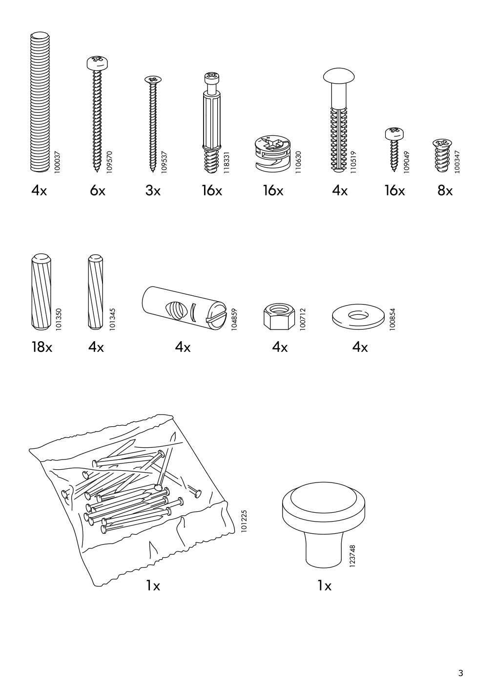 Assembly instructions for IKEA Tarva nightstand pine | Page 3 - IKEA TARVA nightstand 502.196.09