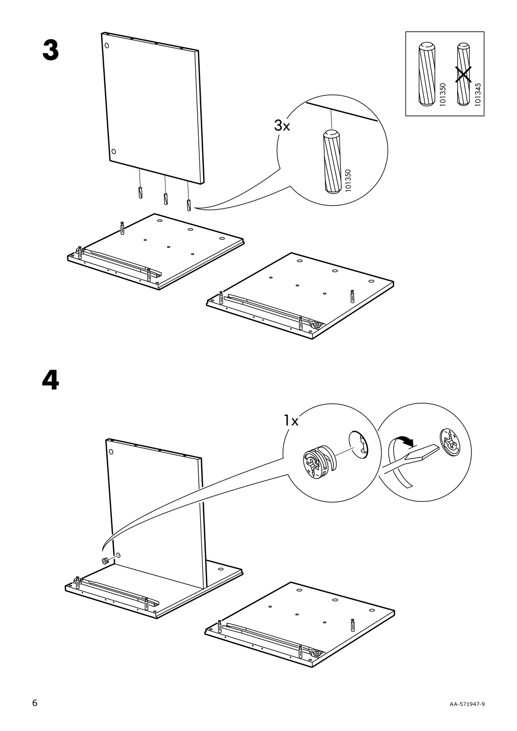 Assembly instructions for IKEA Tarva nightstand pine | Page 6 - IKEA TARVA nightstand 502.196.09