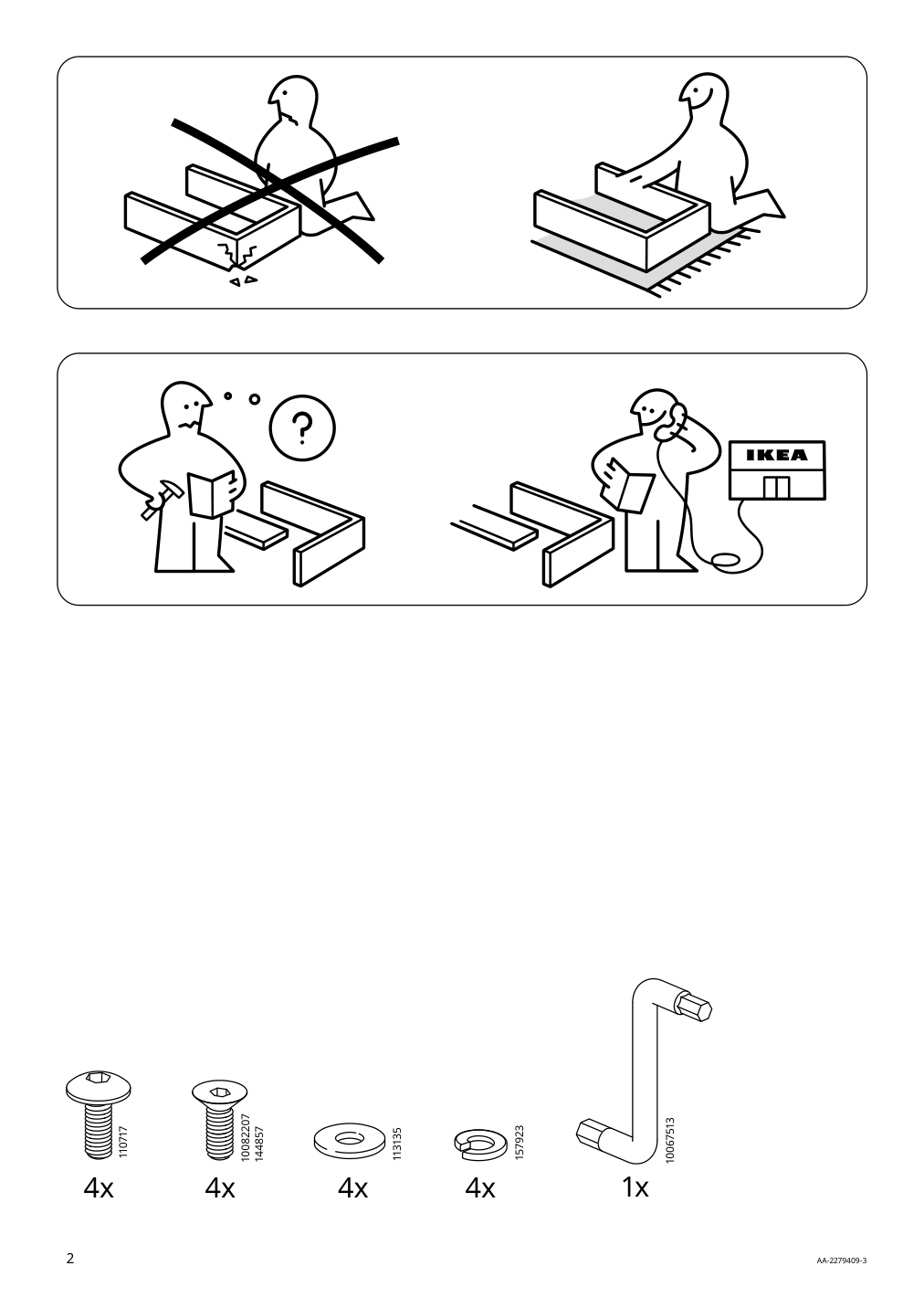 Assembly instructions for IKEA Tegeloen chair in outdoor dark gray black | Page 2 - IKEA MÖRBYLÅNGA / TEGELÖN table and 4 chairs 594.774.20