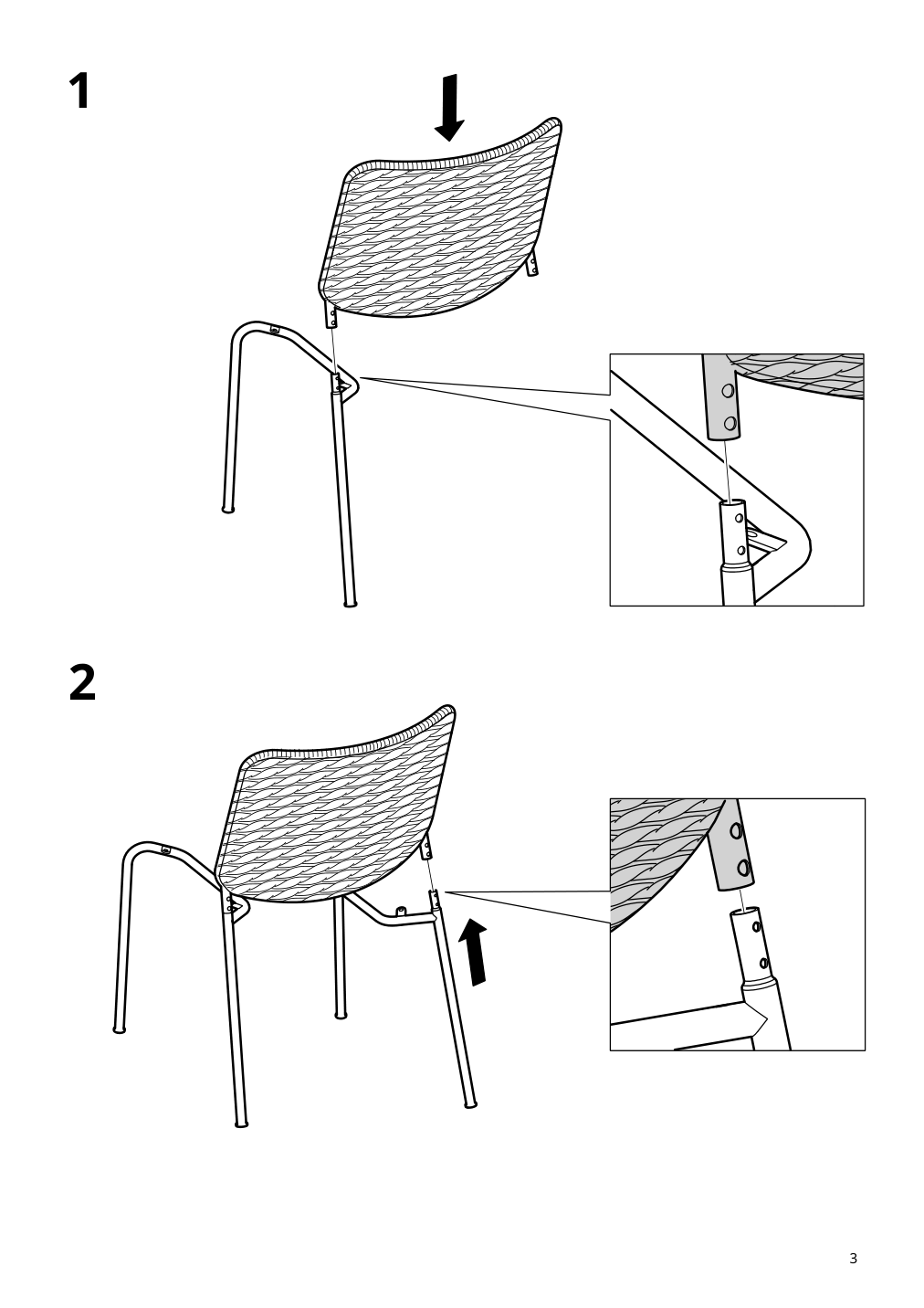 Assembly instructions for IKEA Tegeloen chair in outdoor dark gray black | Page 3 - IKEA MÖRBYLÅNGA / TEGELÖN table and 4 chairs 594.774.20