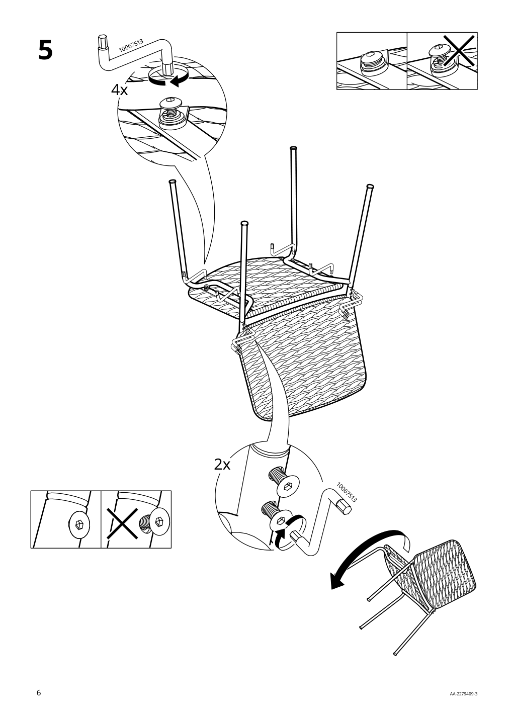 Assembly instructions for IKEA Tegeloen chair in outdoor dark gray black | Page 6 - IKEA MÖRBYLÅNGA / TEGELÖN table and 4 chairs 594.774.20