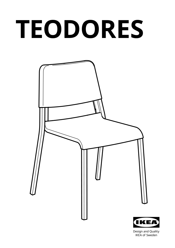 Assembly instructions for IKEA Teodores chair green | Page 1 - IKEA TEODORES chair 005.306.17